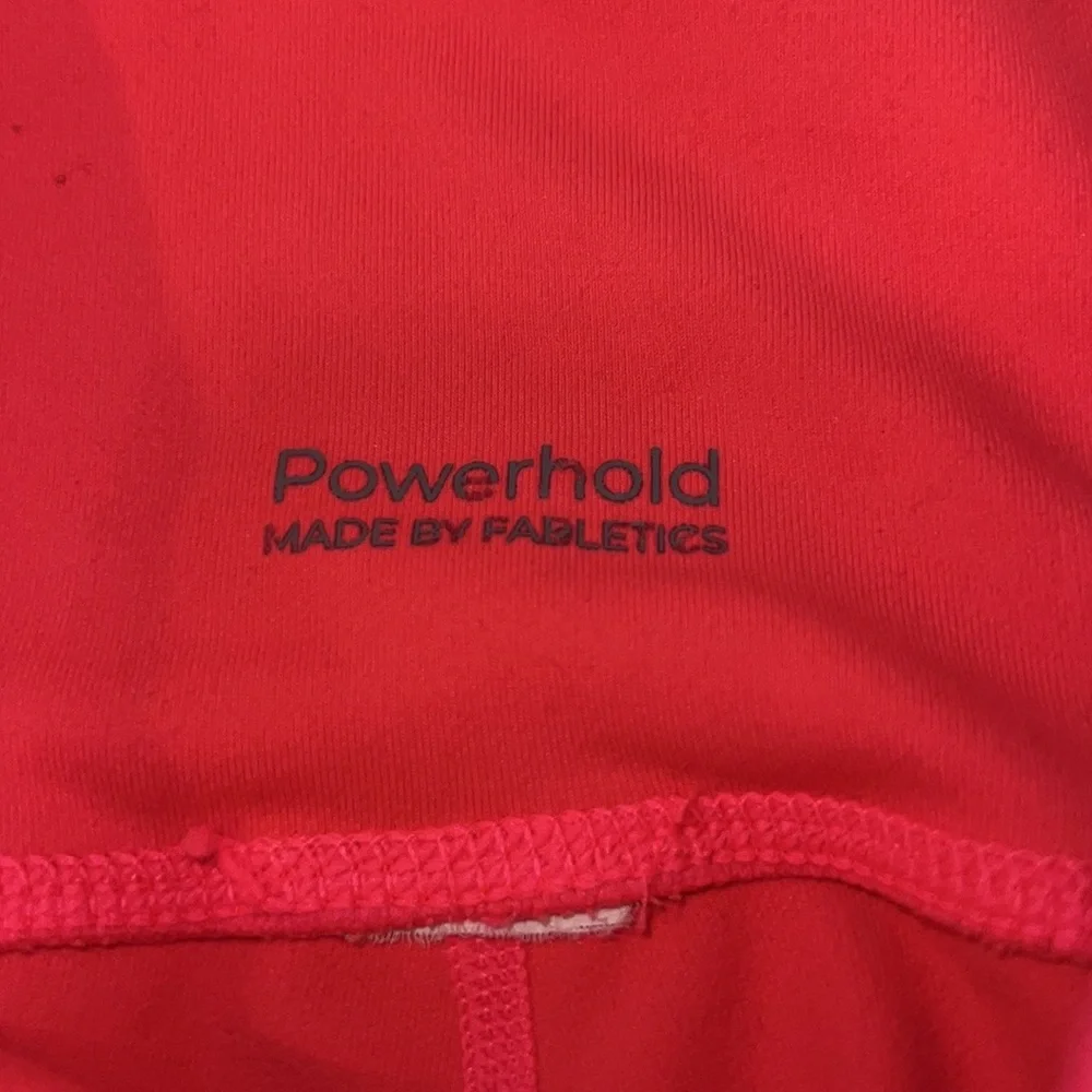 Powerhold by Fabletics Women's Neon Pink Mesh Detail High Waist‎ Active Leggings
